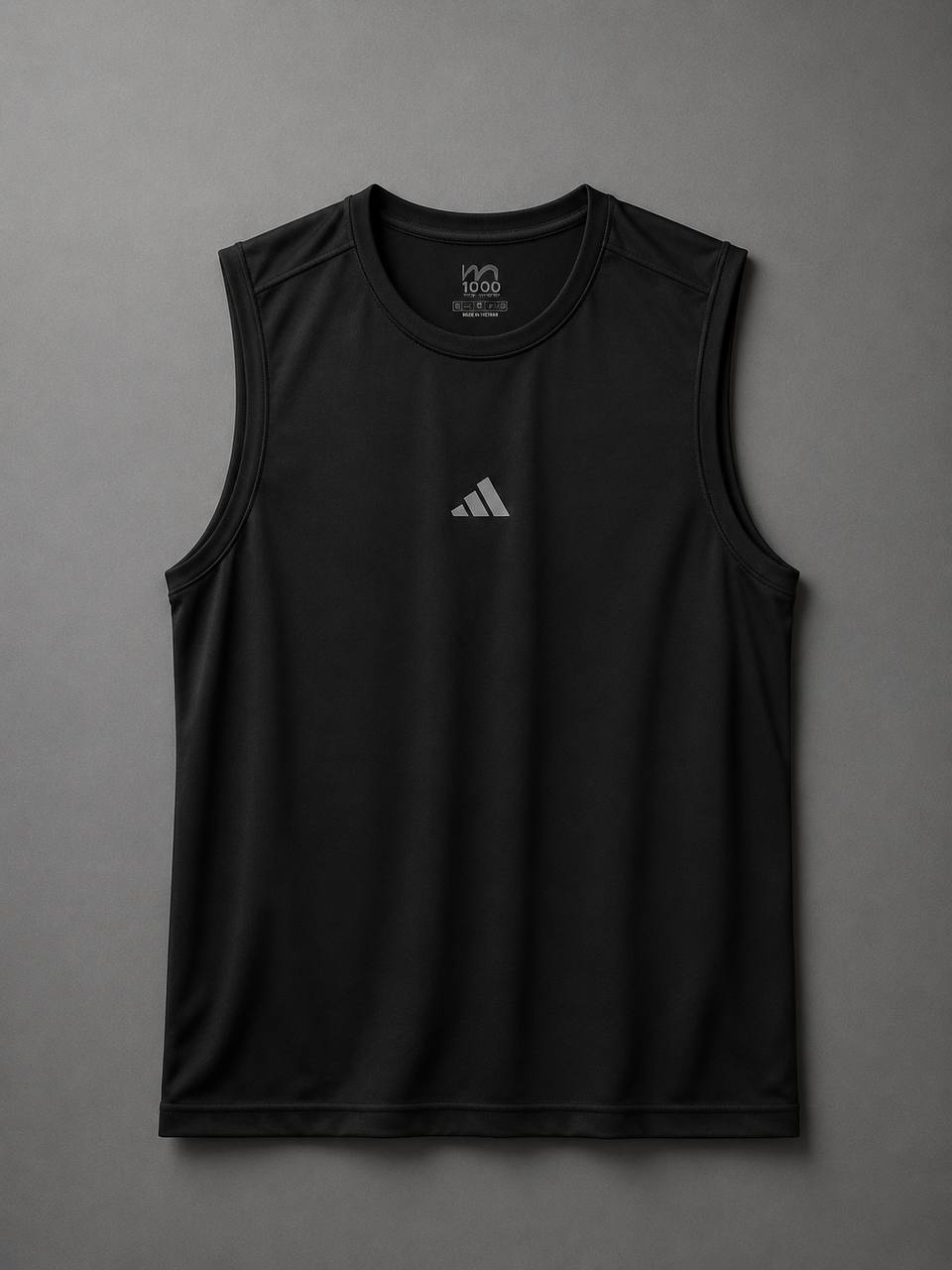 رکابی ورزشی مردانه ادیداس adidas پارچه میراژ | رکابی حرفه‌ای بدنسازی، سبک، خنک و تنفس‌پذیر